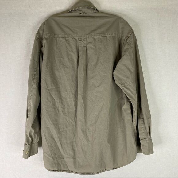 Timberland Shirt Men’s Tan S Khaki Vintage Button Down Workwear Pockets Cotton - Picture 8 of 10